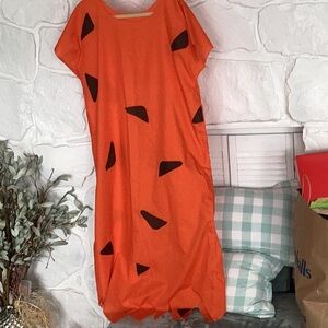 Fred Flinstone Halloween costume hand made orange and black